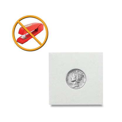 BCW Peel-N-Seal Coin Flips 2x2 - Adhesive - Dime