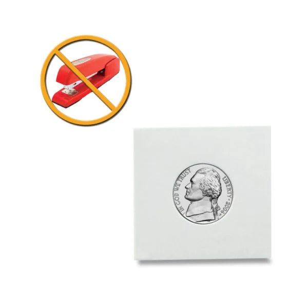 BCW Peel-N-Seal Coin Flips 2x2 - Adhesive - Nickel