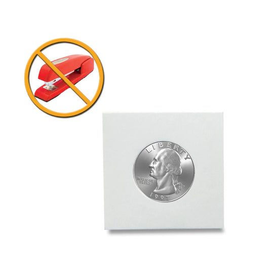 BCW Peel-N-Seal Coin Flips 2x2 - Adhesive - Quarter