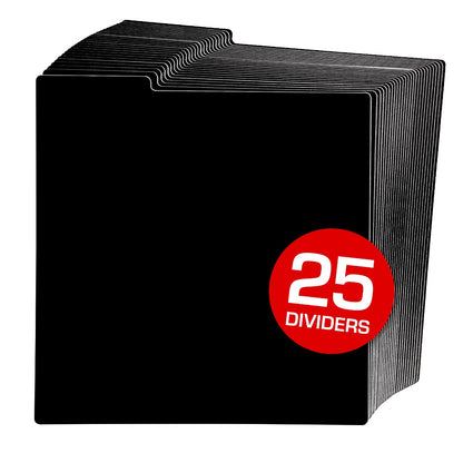 BCW 12-Inch Record Divider - Black PACK