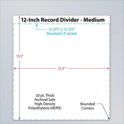 BCW 12-Inch Record Divider - Medium - White