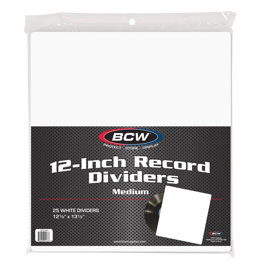 BCW 12-Inch Record Divider - Medium - White
