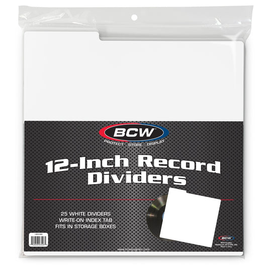 BCW 12-Inch Record Dividers - White PACK
