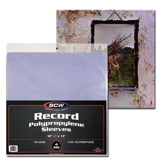 BCW 12-Inch Record Sleeves - 4 MIL PACK