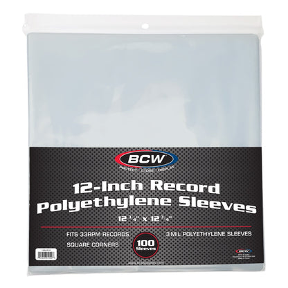 BCW 12 Inch Record Sleeves - Polypropylene PACK