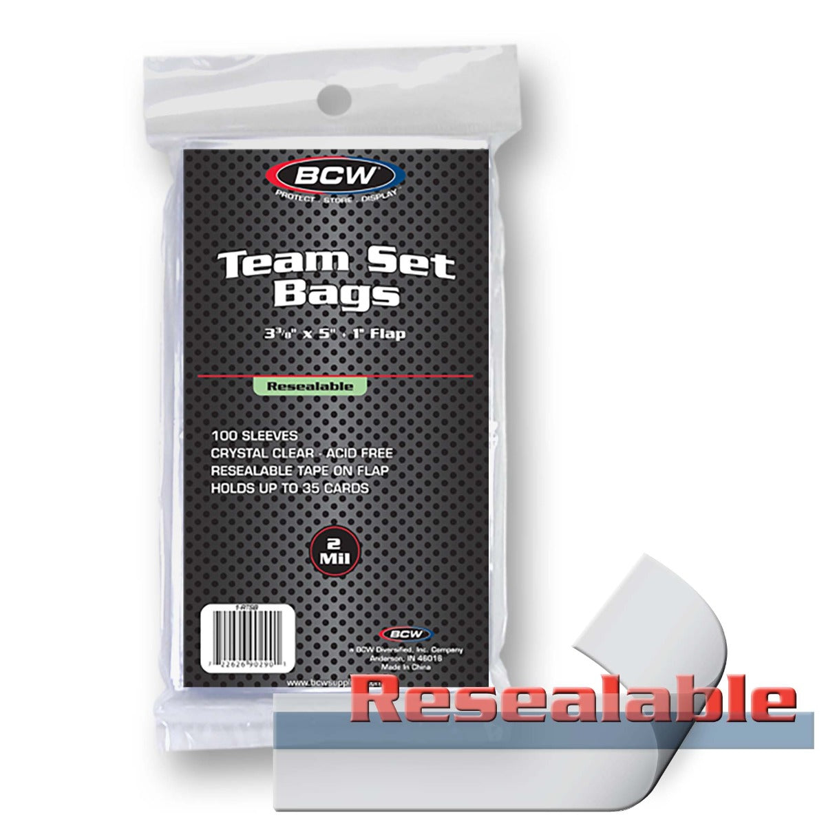 BCW Resealable Team Set Bags PACK