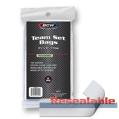 BCW Resealable Team Set Bags PACK