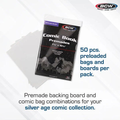 BCW Premade Silver Comic Bag and Board