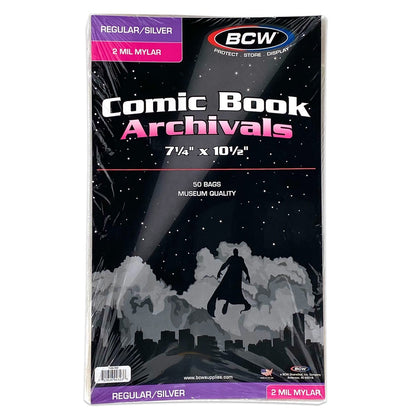 BCW Silver/Regular Comic Mylar Archivals - 2 MIL PACK