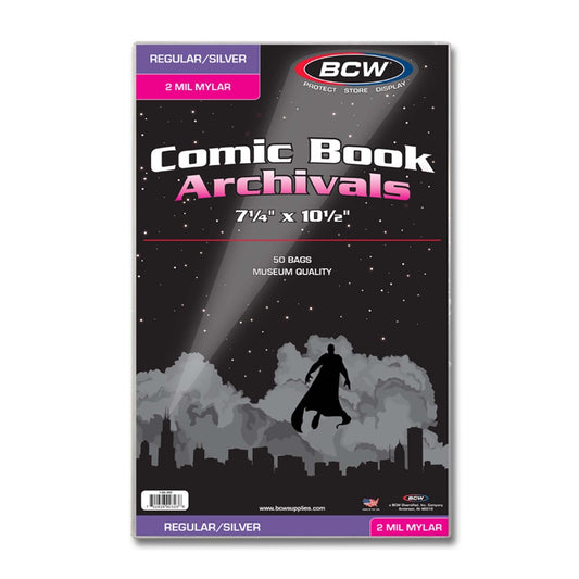 BCW Silver/Regular Comic Mylar Archivals - 2 MIL PACK