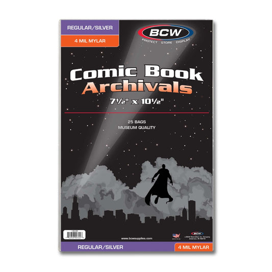 BCW Silver/Regular Comic Mylar Archivals - 4 MIL PACK