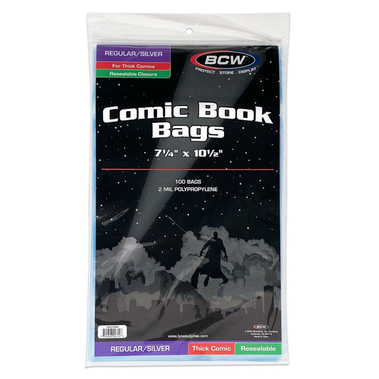BCW Resealable Silver/Regular Comic Bags - Thick PACK