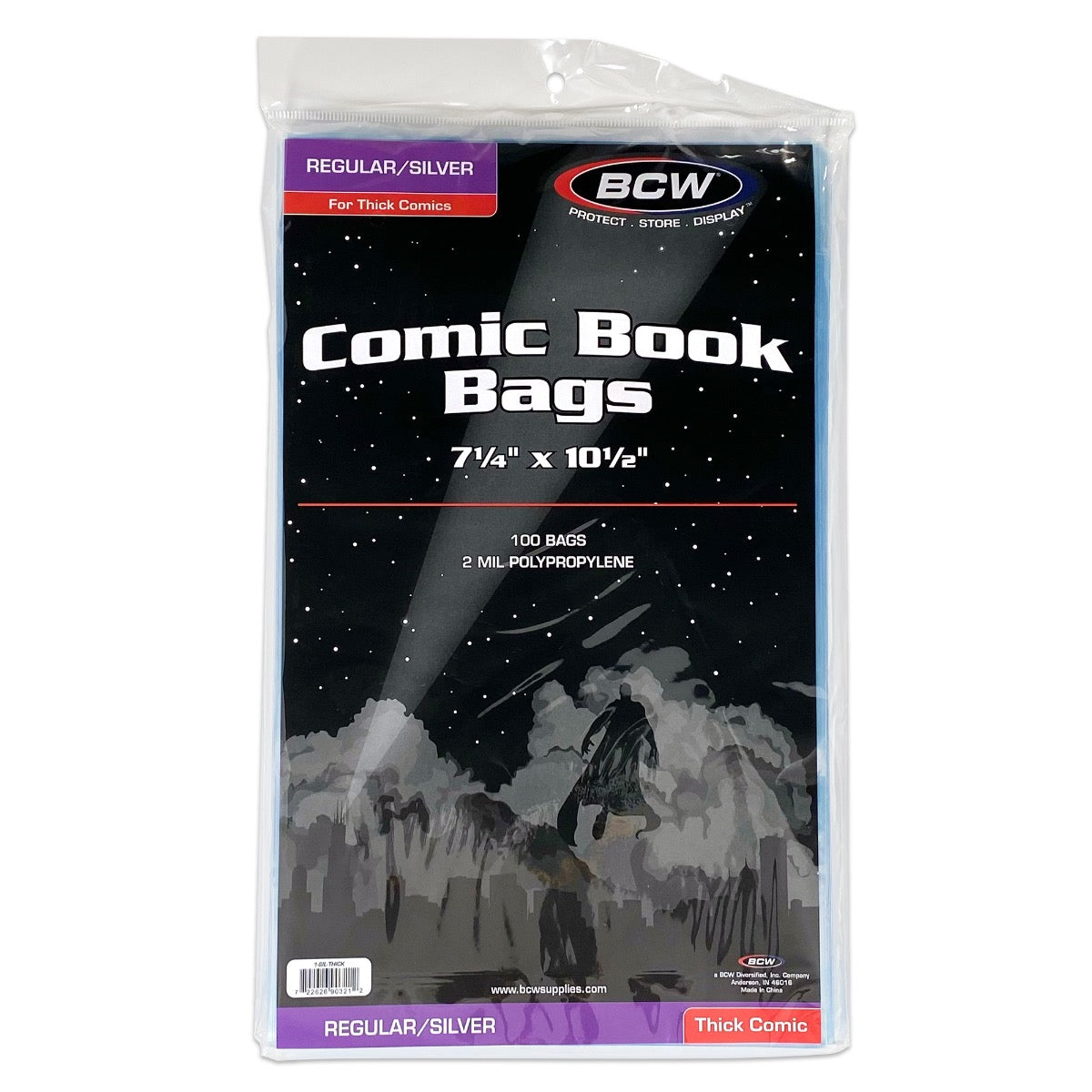 BCW Silver/Regular Comic Bags - Thick PACK