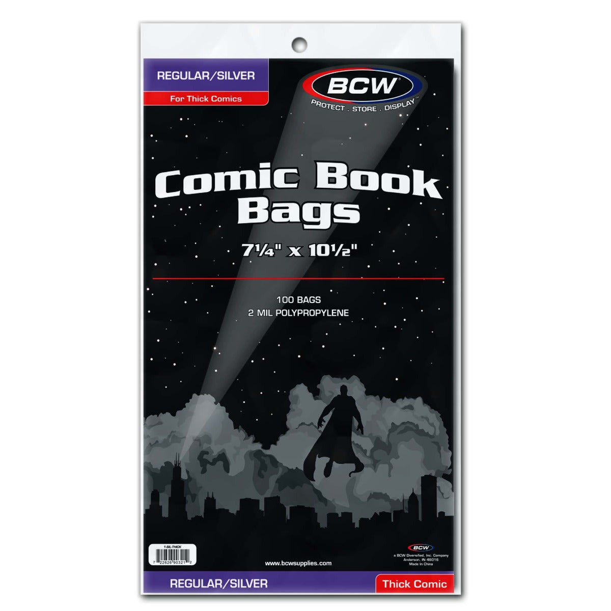 BCW Silver/Regular Comic Bags - Thick PACK