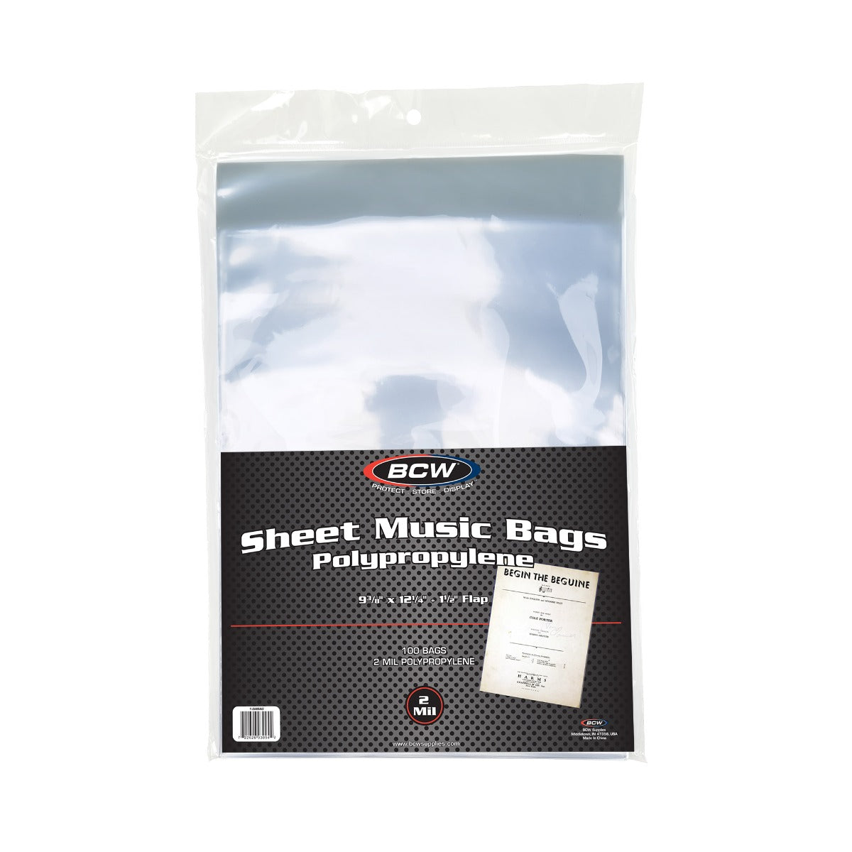 BCW Sheet Music Bags PACK