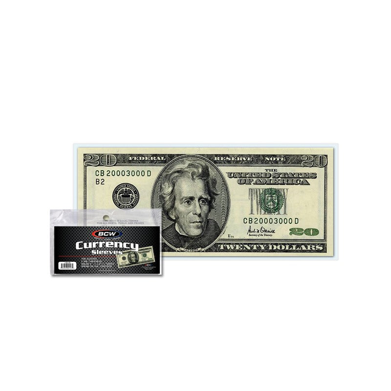 BCW Currency Sleeves - Regular Bill PACK