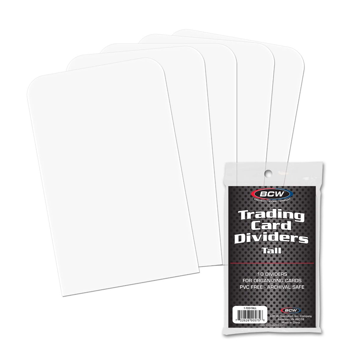 BCW Tall Trading Card Dividers PACK