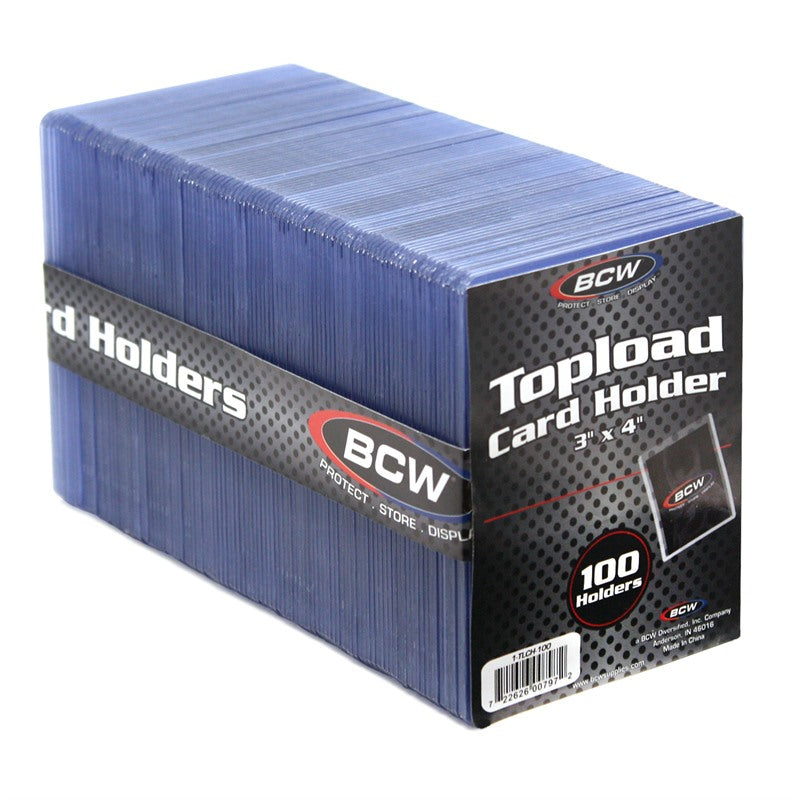 BCW 3x4 Topload Card Holder - Standard (100 CT. Pack) PACK