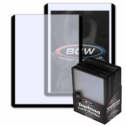 BCW 3x4 Topload Card Holder - Black Border PACK