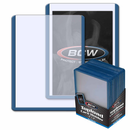 BCW 3x4 Topload Card Holder - Blue Border PACK