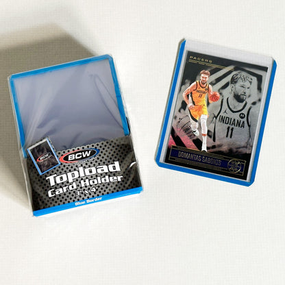 BCW 3x4 Topload Card Holder - Blue Border PACK