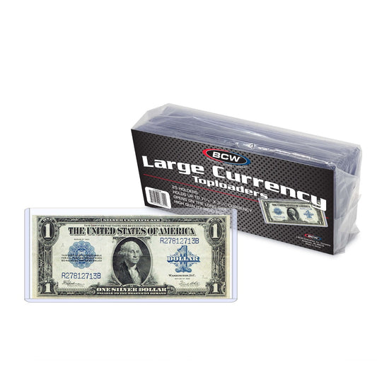 BCW Currency Topload Holder - Large Bill PACK