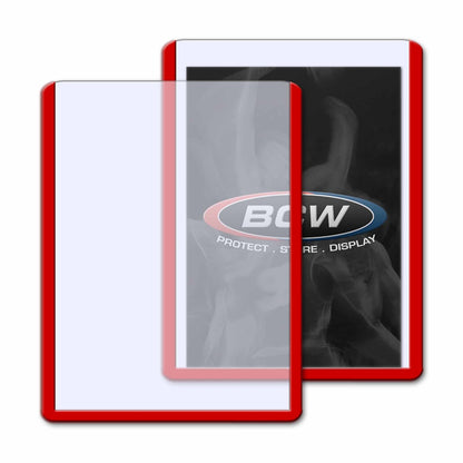 BCW 3x4 Topload Card Holder - Red Border PACK