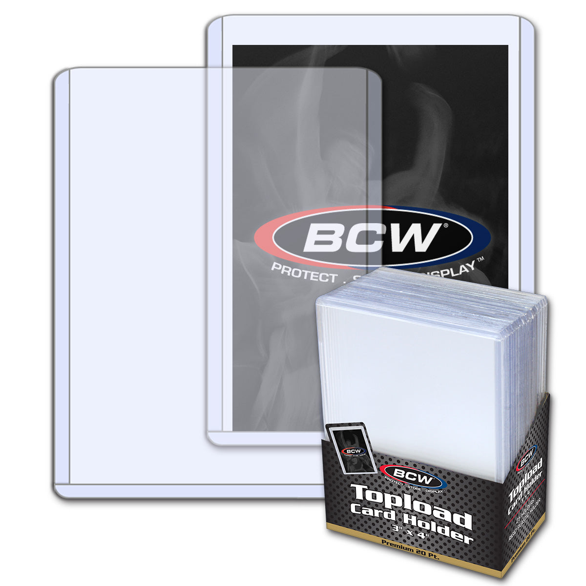 BCW 3x4 Topload Card Holder - Premium PACK