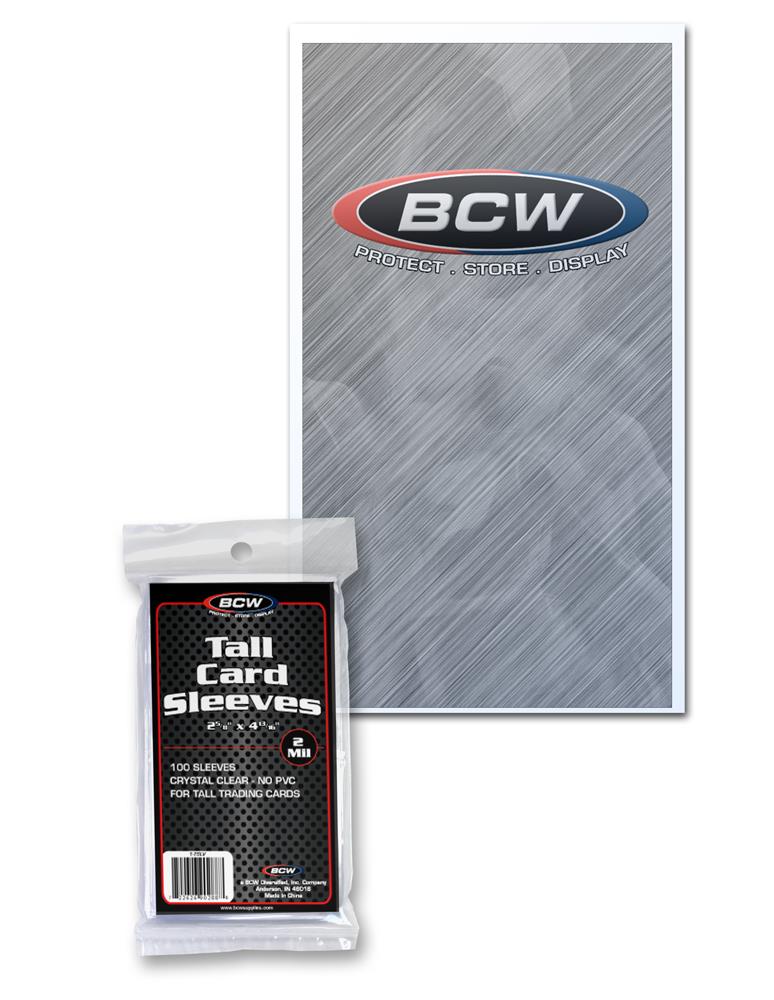 BCW Tall Trading Card Sleeves PACK