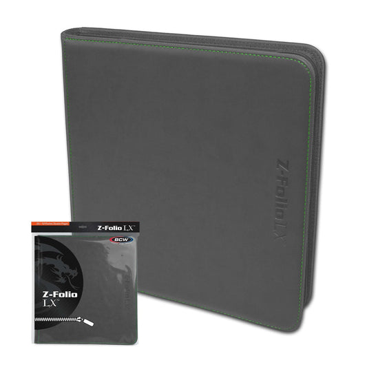 BCW Z-Folio 12-Pocket LX Album - Gray EACH