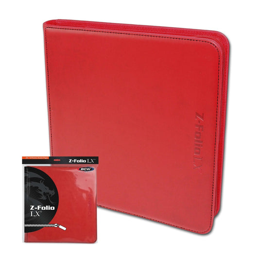 BCW Z-Folio 12-Pocket LX Album - Red EACH