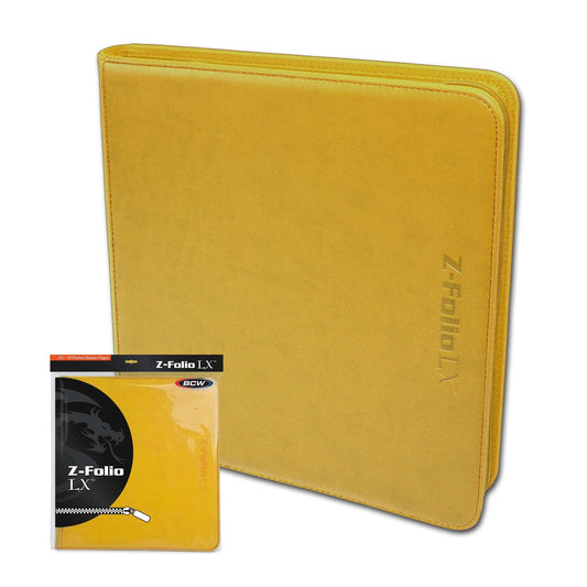 BCW Z-Folio 12-Pocket LX Album - Yellow EACH