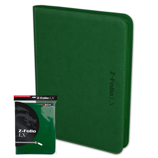 BCW Z-Folio 9-Pocket LX Album - Green EACH
