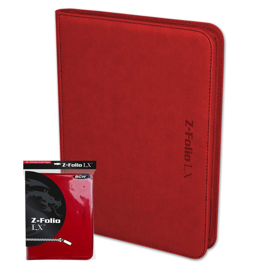 BCW Z-Folio 9-Pocket LX Album - Red EACH
