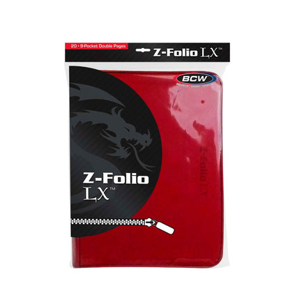 BCW Z-Folio 9-Pocket LX Album - Red EACH