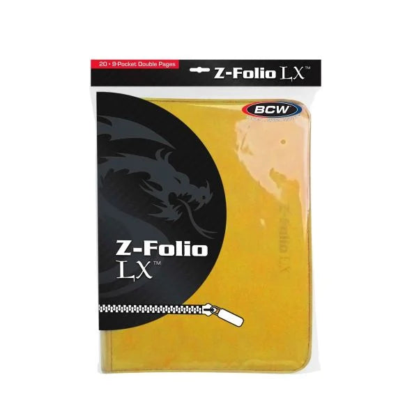 BCW Z-Folio 9-Pocket LX Album - Yellow