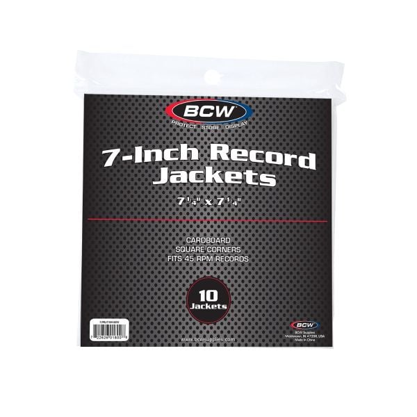 BCW 7 Inch Record Paper Jacket - No Hole - White