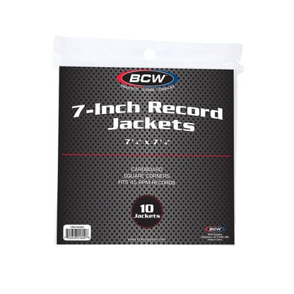 BCW 7 Inch Record Paper Jacket - No Hole - White